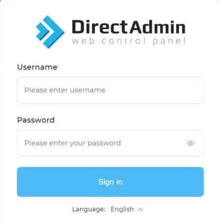 Log in to DirectAdmin