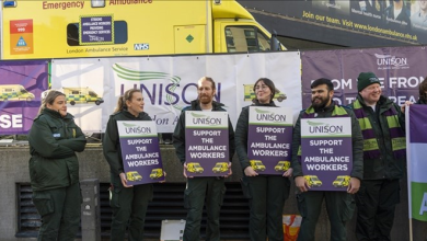 Nationwide protest and strike by health workers in England and Wales continues